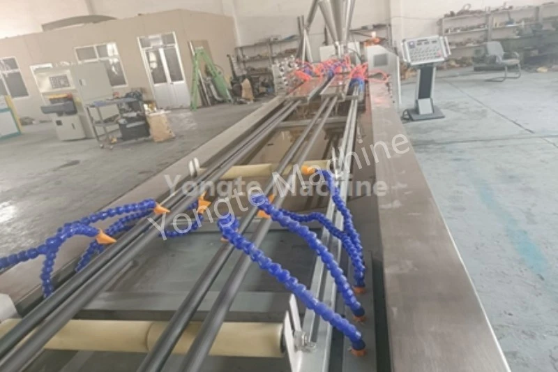 Four Cavity Pvc Profile Extrusion Machine Installed In China