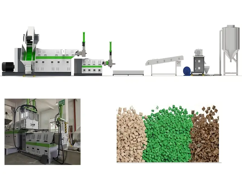 Машина для гранулирования пластика для переработки пленки